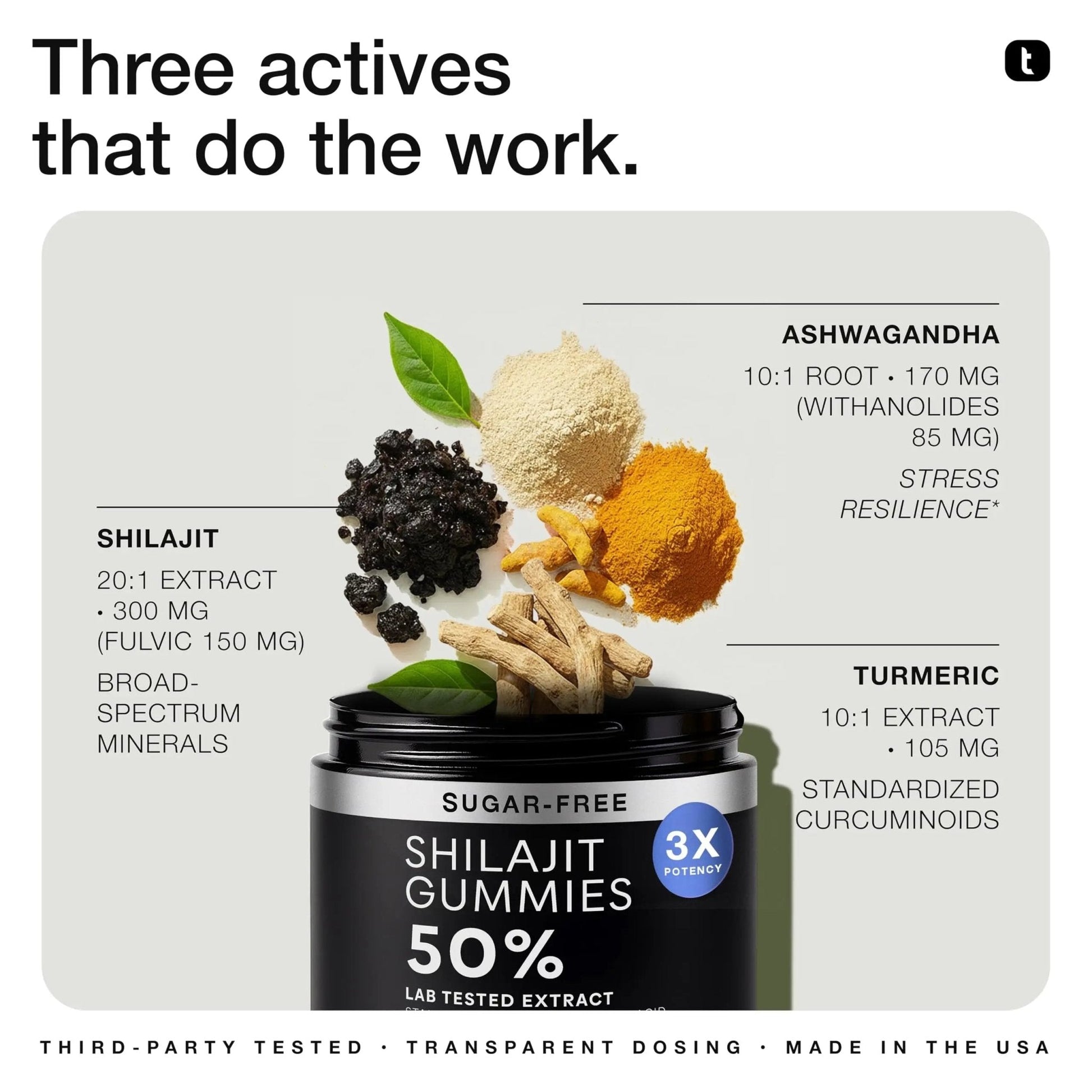 Shilajit Gummies 6000mg Equivalent (3X Stronger) – Himalayan Sourced + Ashwagandha + Turmeric – Lab Tested - Maple Wellness Supplements
