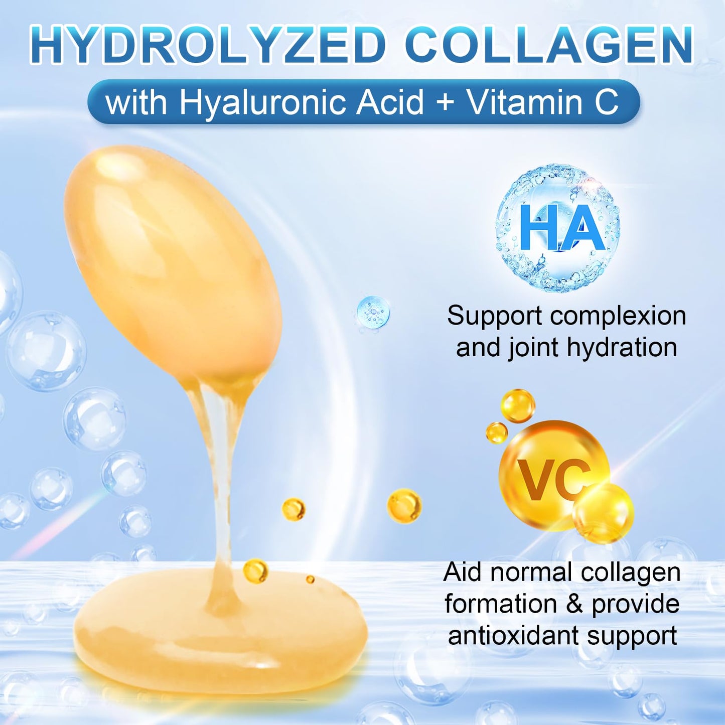 SIGNILIFE Multi Collagen Peptides for Women & Men, Hydrolyzed Collagen Peptides-Type I, II, III, V, X - with Hyaluronic Acid,Vitamin C,Biotin - Maple Wellness Supplements
