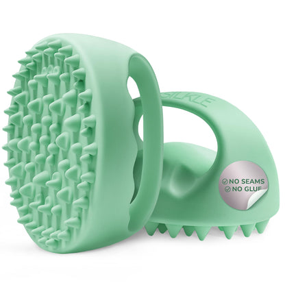 SILKLE Cellulite Massage Tool & Lymphatic Drainage Massager - Silicone Anti Cellulite Massage Brush for Body Sculpting with Ergonomic Handle - Cellulite Remover for Legs, Thighs and Belly - Green - Maple Wellness Supplements