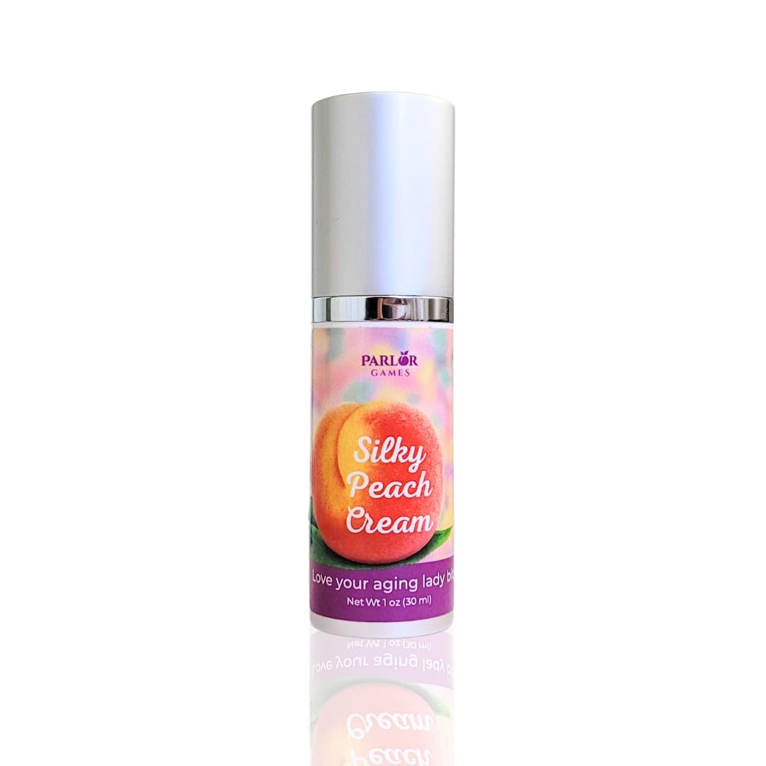 Silky Peach Cream by Parlor Games – Bioidentical Estriol Cream for Women – Menopause Relief for Vaginal Dryness & Vulva Itch – 30ml Bottle (2 Month Supply) - Maple Wellness Supplements