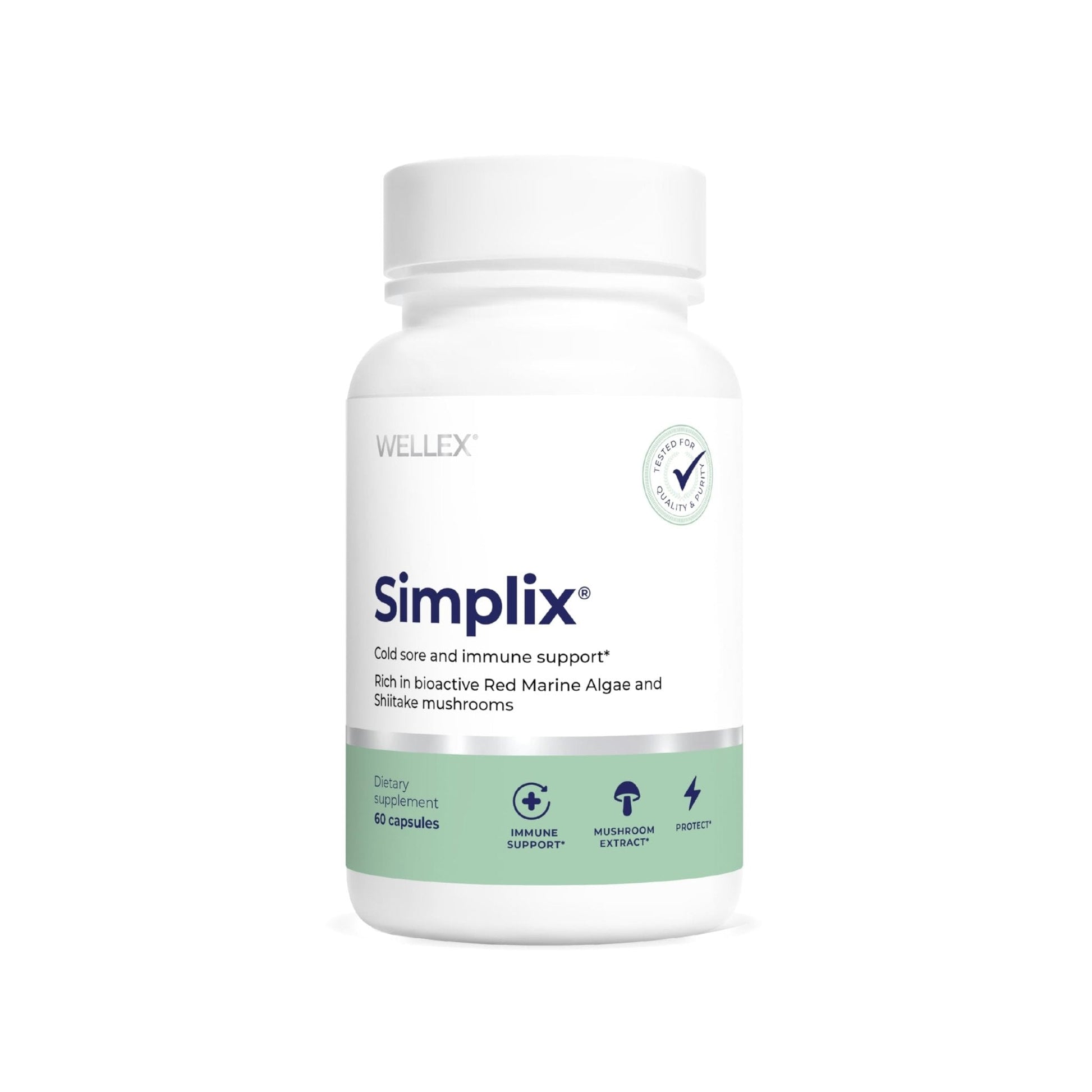 Simplix | Natural Supplement to Strengthen The Immune System | Respond to Outbreaks | Source of Highly Researched Mushroom & Seaweed Polysaccharides 60 Veggie Capsules (1 Pack) - Maple Wellness Supplements