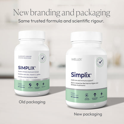 Simplix | Natural Supplement to Strengthen The Immune System | Respond to Outbreaks | Source of Highly Researched Mushroom & Seaweed Polysaccharides 60 Veggie Capsules (1 Pack) - Maple Wellness Supplements