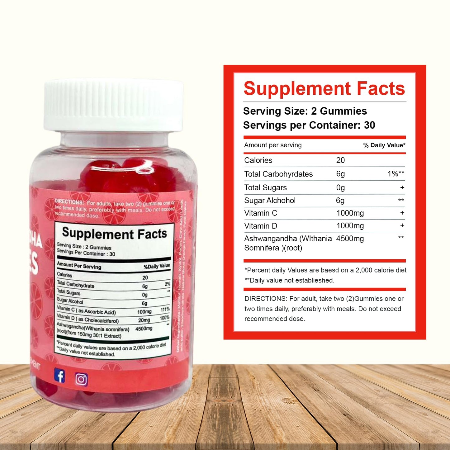 Simply Healthy Premium Ashwagandha Gummies, Stress Support with Blood Orange Flavor, Vegan, Easy to Chew, Daily Aid, Energy Booster, Mood Enhancer, for Both Men and Women, 60 Gummies - Maple Wellness Supplements