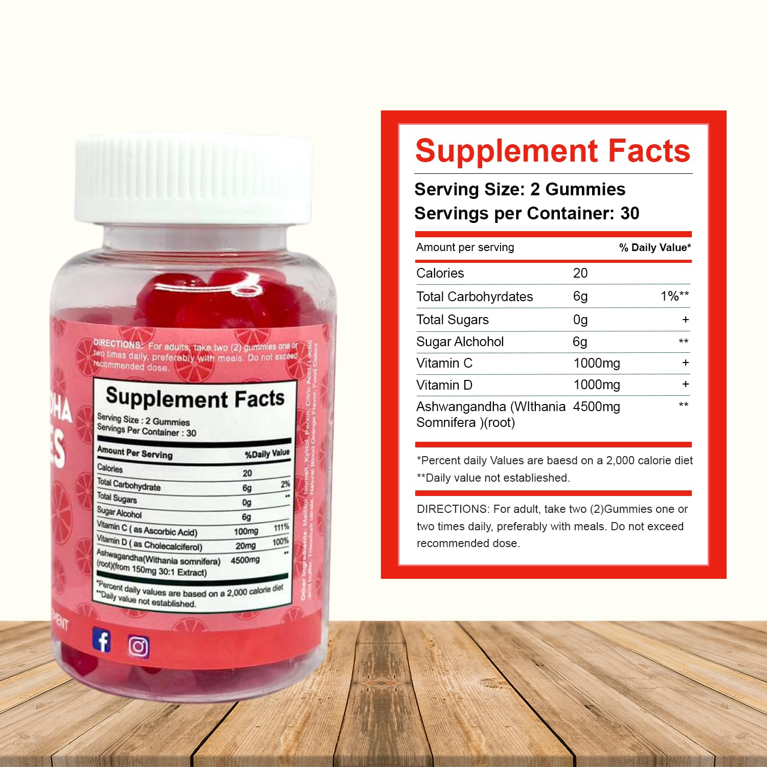 Simply Healthy Premium Ashwagandha Gummies, Stress Support with Blood Orange Flavor, Vegan, Easy to Chew, Daily Aid, Energy Booster, Mood Enhancer, for Both Men and Women, 60 Gummies - Maple Wellness Supplements