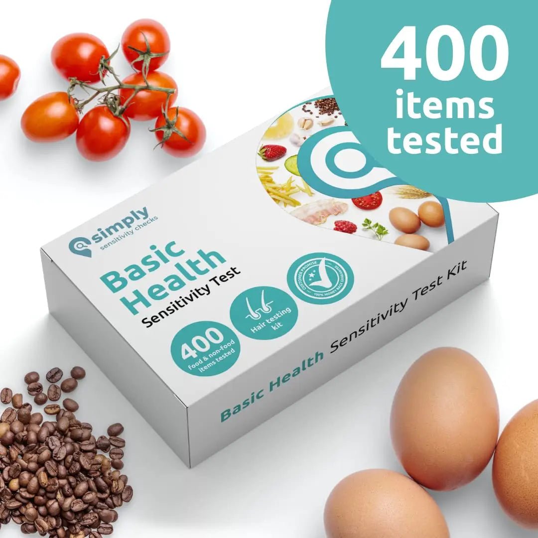 Simply Sensitivity Checks 400+ Items Food Sensitivity Test Kit for Adults – Accurate At-Home Hair Strand Test for Gut Health, Digestion, Additives, Vitamins – Results in 3-5 Days - Maple Wellness Supplements