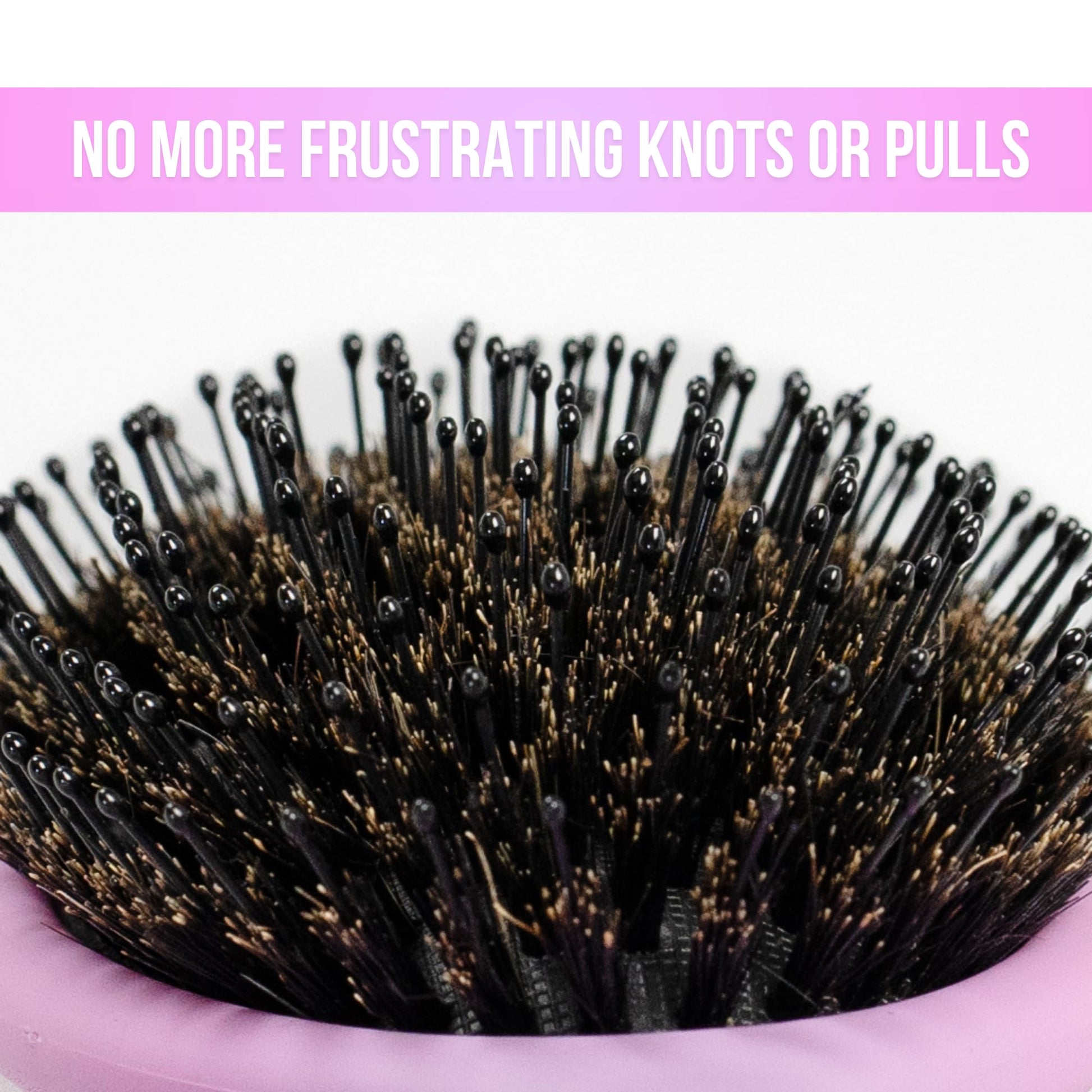SimplyHair Ultimate Hair Extension Brush & Detangler Anti-Static, Dual Bristle Design, Soft Boar Bristle, Great for All Hair Types & Extensions - Pink & Purple Ombre Brush Ideal for Adults & Kids - Maple Wellness Supplements