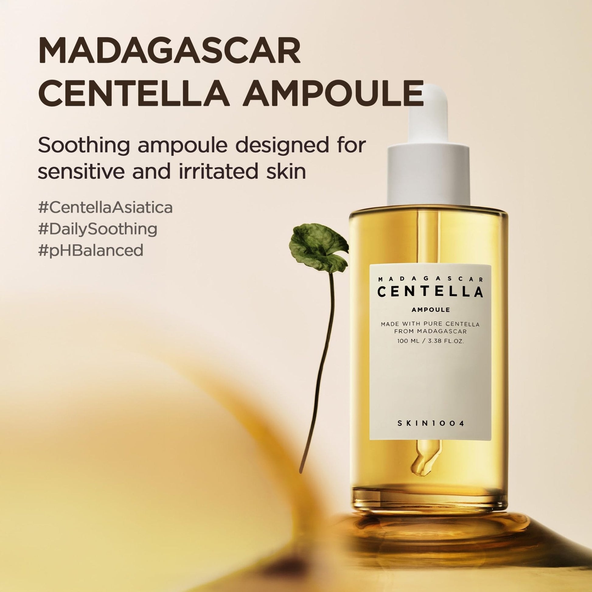SKIN1004 Madagascar Centella Ampoule, Korean Face Serum with Centella Asiatica for Hydrating & Moisturizing Care - Maple Wellness Supplements