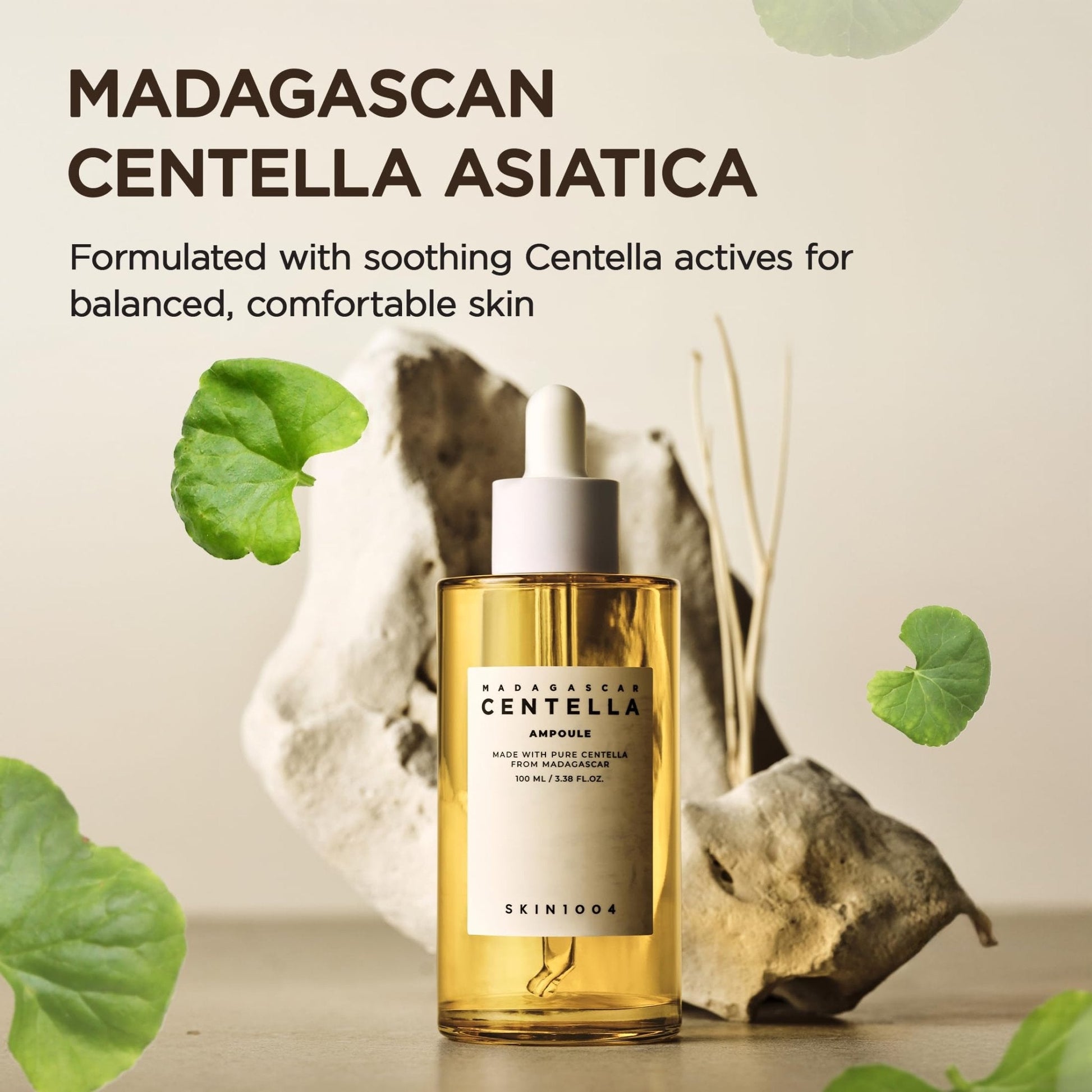 SKIN1004 Madagascar Centella Ampoule, Korean Face Serum with Centella Asiatica for Hydrating & Moisturizing Care - Maple Wellness Supplements