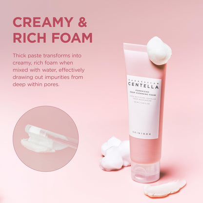 SKIN1004 Poremizing Deep Cleansing Foam, 4.23 fl.oz, 125ml, Makeup Remover, Korean Face Cleanser with Himalayan Pink Salt - Maple Wellness Supplements