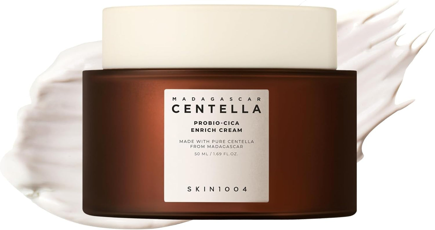 SKIN1004 Probio Cica Enrich Cream 1.69 fl.oz, 50ml, Korean Face Moisturiser, Night Face Cream with Madagascar Centella, Hydrating Moisturizer - Maple Wellness Supplements