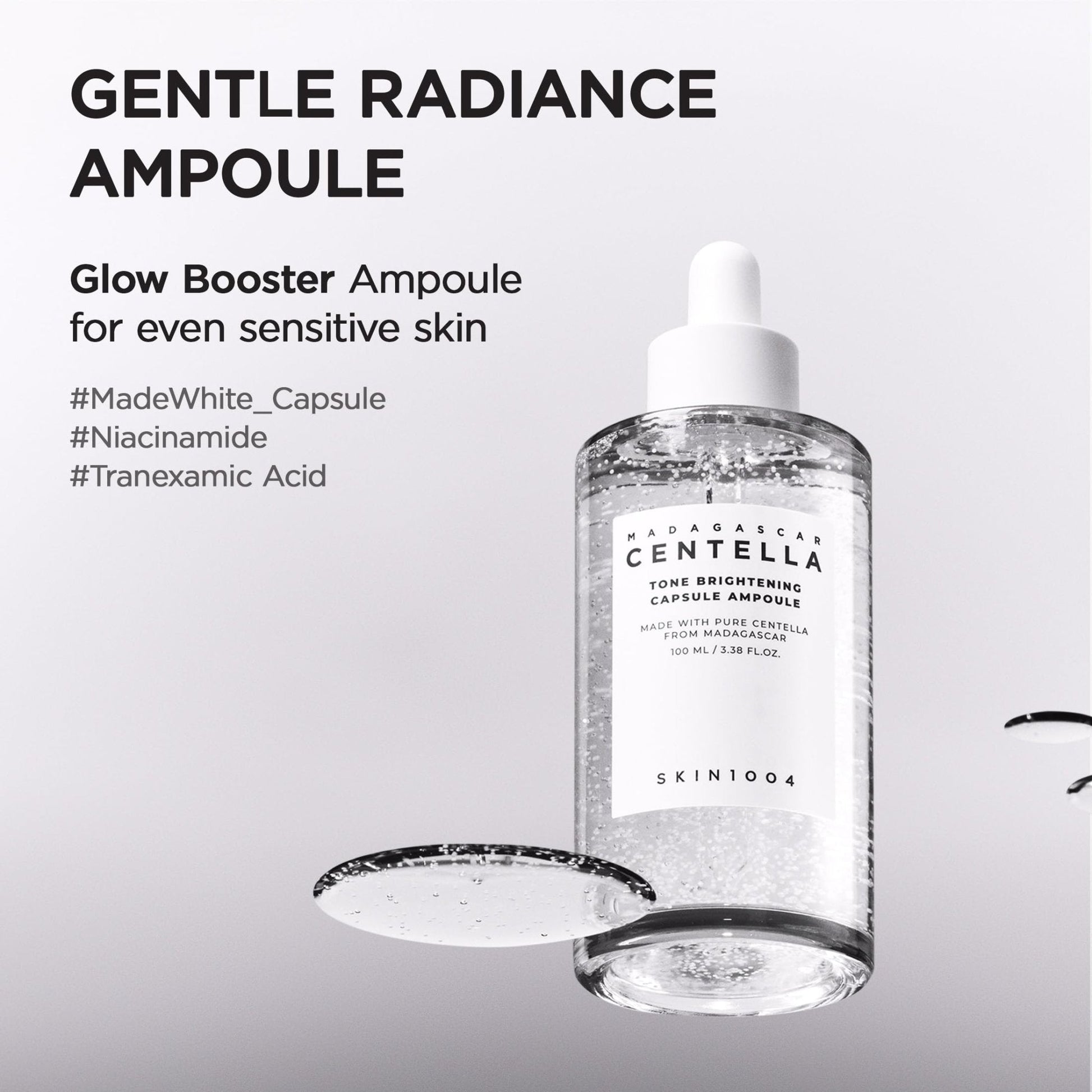 SKIN1004 Tone Balancing Capsule Ampoule, Niacinamide & Centella Serum for Face, Korean Hydrating Facial Serum for Unevne Skin Tone - Maple Wellness Supplements