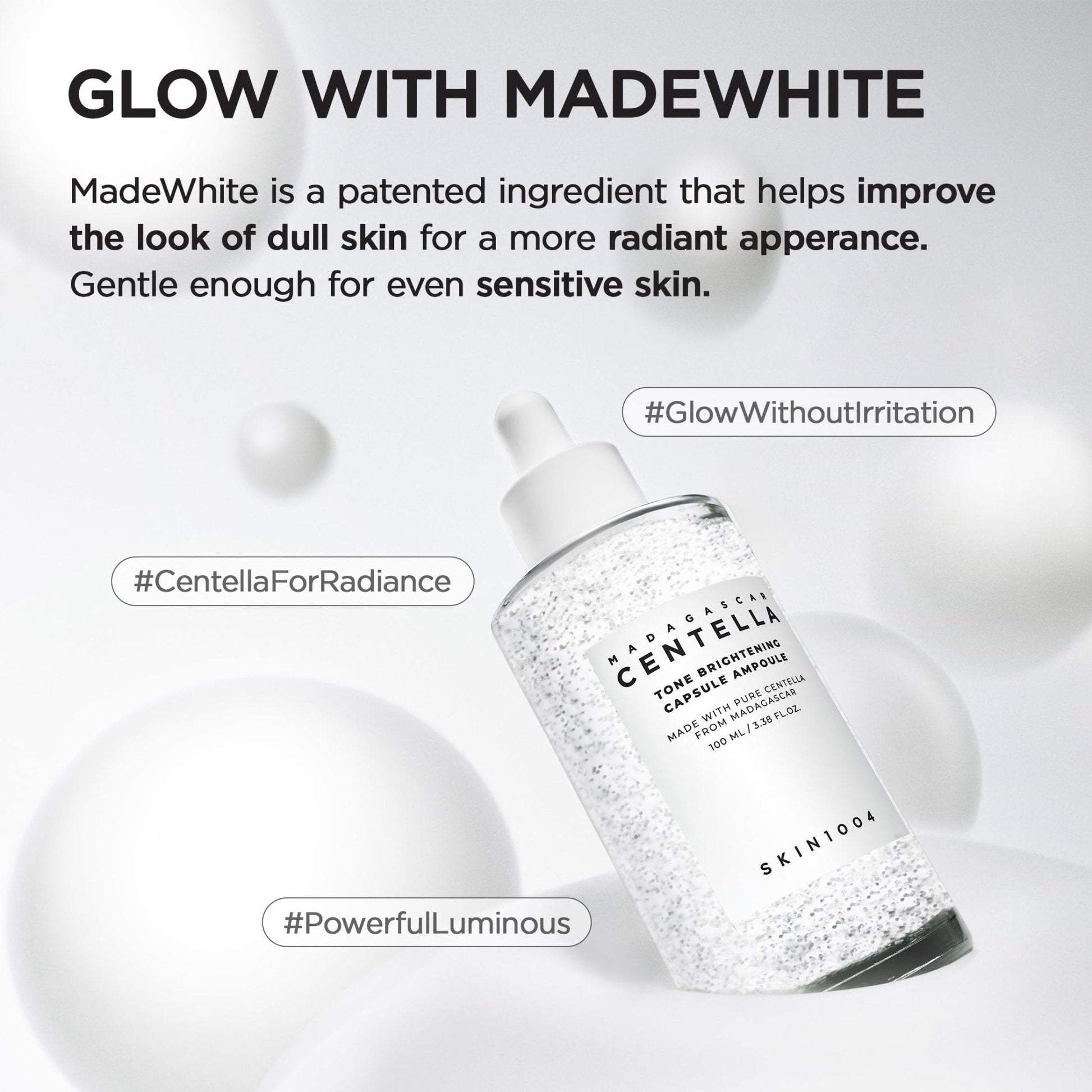 SKIN1004 Tone Balancing Capsule Ampoule, Niacinamide & Centella Serum for Face, Korean Hydrating Facial Serum for Unevne Skin Tone - Maple Wellness Supplements