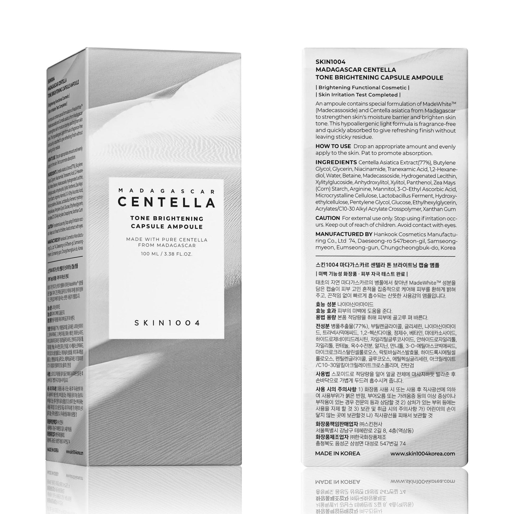 SKIN1004 Tone Balancing Capsule Ampoule, Niacinamide & Centella Serum for Face, Korean Hydrating Facial Serum for Unevne Skin Tone - Maple Wellness Supplements