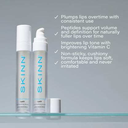 SKINN Lip Amplifying Serum, Lip6X with Peptides - Deep Moisturizing Serum Plumps, Hydrates & Smooths Lips & Boosts Collagen Production - Lip Care Products for Women - Maple Wellness Supplements