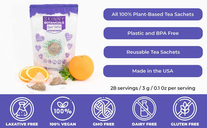 Skinny Botanicals Evening Detox Tea for Body Cleanse All Natural - Laxative-Free - Maple Wellness Supplements