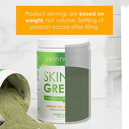 SkinnyFit Mango Splash Skinny Greens, Green Juice Superfood Powder, Natural Energy - Maple Wellness Supplements