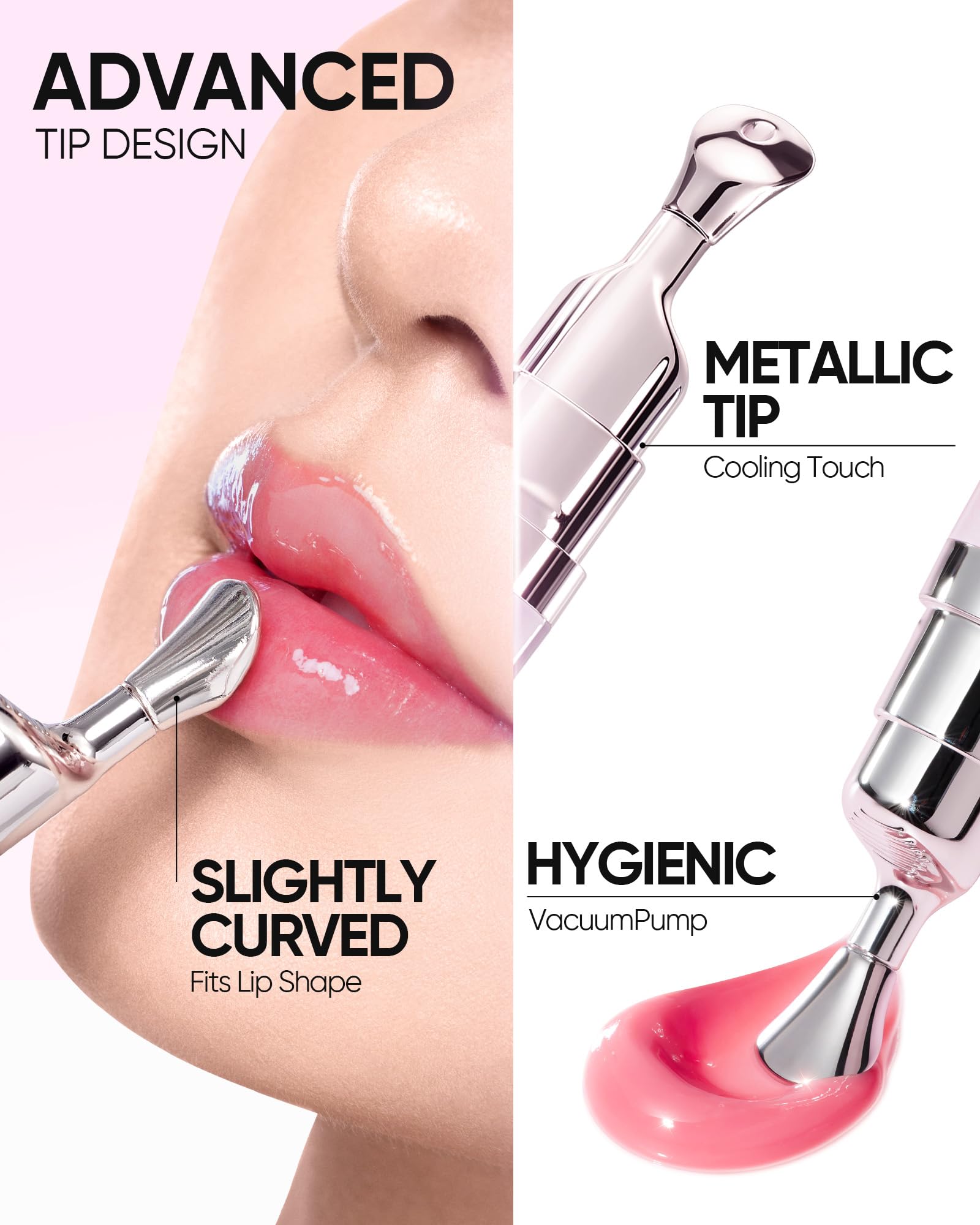 SKINTIFIC Peptide Brightening Lip Serum, Hydrating & Plumping Tinted Lip Gloss, Moisturizing Lip Balm with Polypeptides - Maple Wellness Supplements
