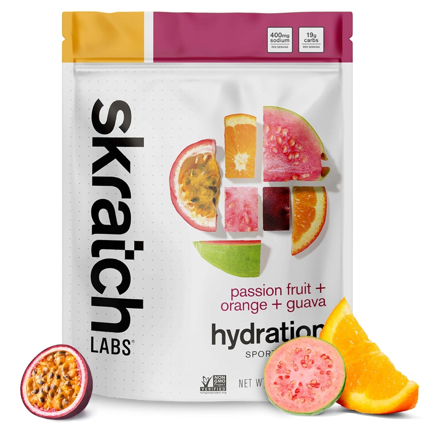 Skratch Labs Hydration Sports Drink Mix – Real‑Fruit Electrolyte Powder for Fast Hydration & Endurance | Passion Fruit Orange Guava | 20 Servings | Vegan, - Maple Wellness Supplements