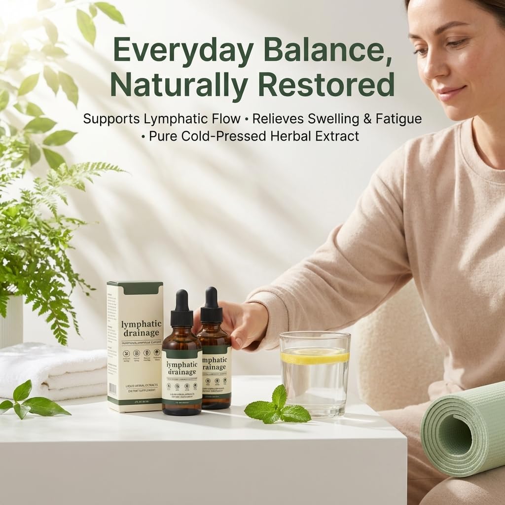 Skrmooning Lymphatic Drainage Drops -2 Pack Organic Lymphatic Drainage Supplement, Reduces Swelling, Boosts Immunity Vitality,Enhance Clarity, Portable Dropper Design, 2 Fl Oz - Maple Wellness Supplements