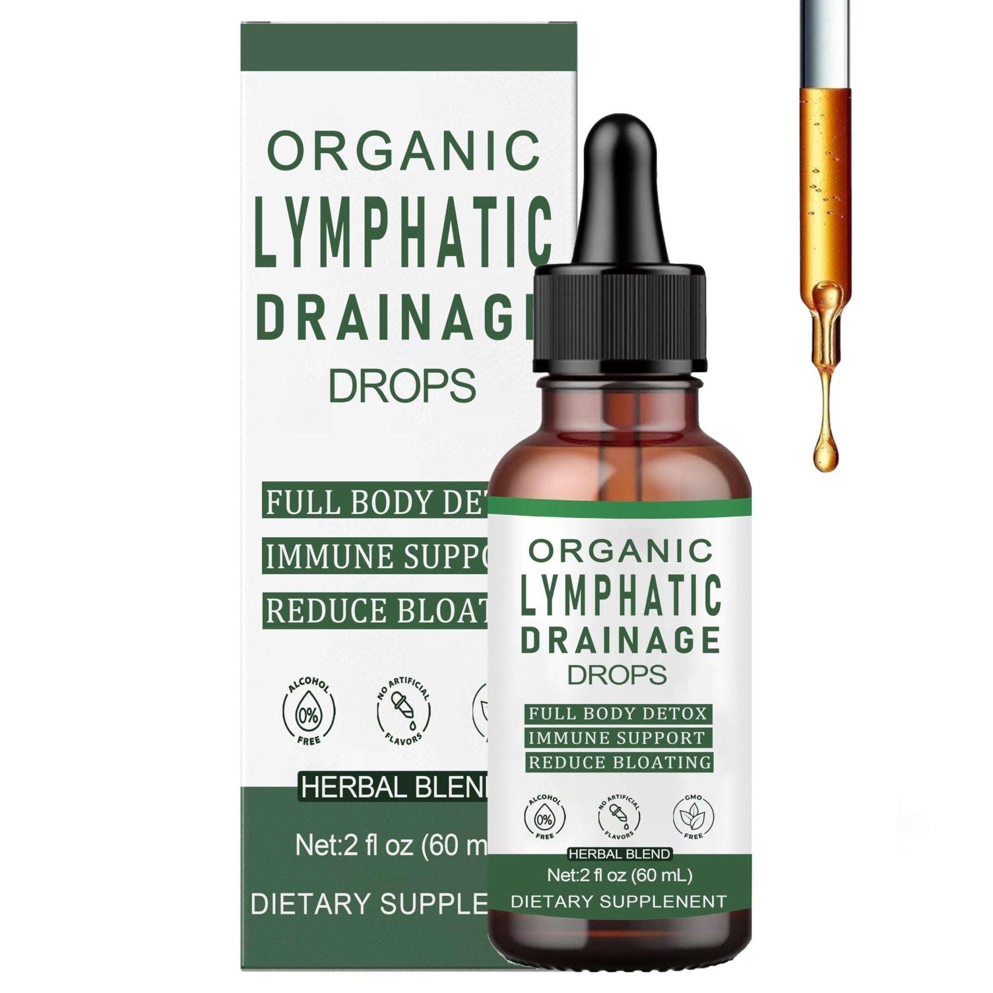 Slifthistle Lymphatic Drainage Drops, Lymphatic Support Liquid Drops, with Herbal Ingedients, Reduce Bloating, Full Body Detox & Cleanse, Promote Circulation, Vegan, Non-GMO (60ml) (1) - Maple Wellness Supplements