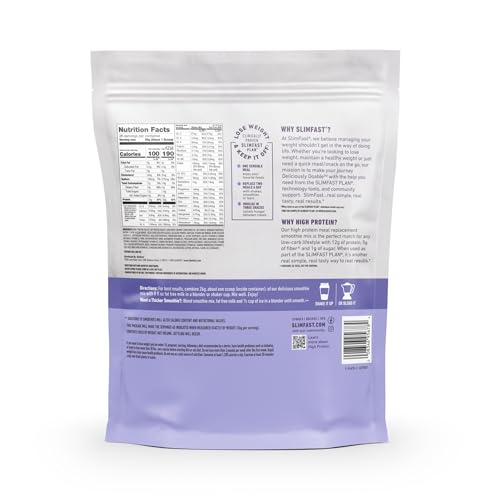 SlimFast High Protein Meal Replacement Powder, 26 Servings, Advanced Nutrition - Maple Wellness Supplements