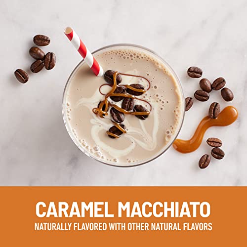 SlimFast Protein Shake with Caffeine, Caramel Macchiato- 20g Protein, Meal Replacement - Maple Wellness Supplements