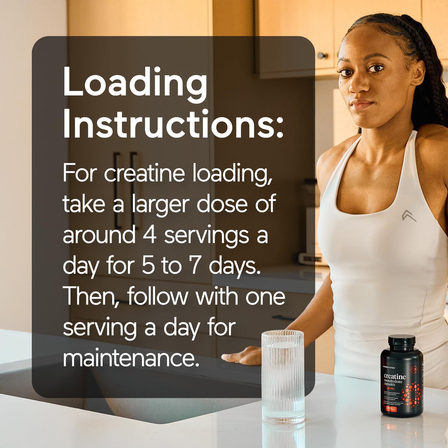 SMARTERNUTRITION Creatine Monohydrate Pills with 2500mg (2.5g) Per Serving, Vegan Capsules - Pre & Post Workout Recovery Support, Promotes Muscle Mass &. Endurance - 60 Count[30-Day Supply] - Maple Wellness Supplements