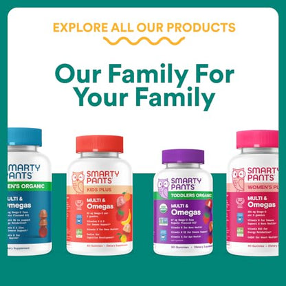 SmartyPants Prenatal Multivitamin Gummies with Omega 3 DHA/EPA, Methylfolate, Biotin, Vitamins D3, C, B12, B6, A, K, and Zinc, Gluten Free, Clean Label - Maple Wellness Supplements