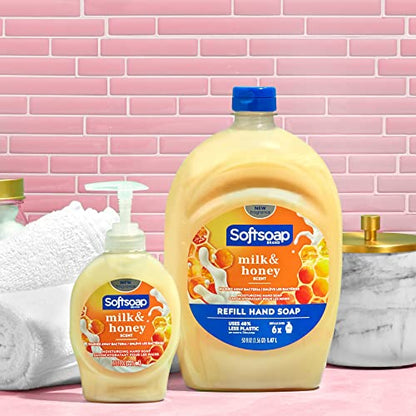 Softsoap Milk & Honey Scented, Liquid Hand Soap Refill, 50 Ounce - Maple Wellness Supplements
