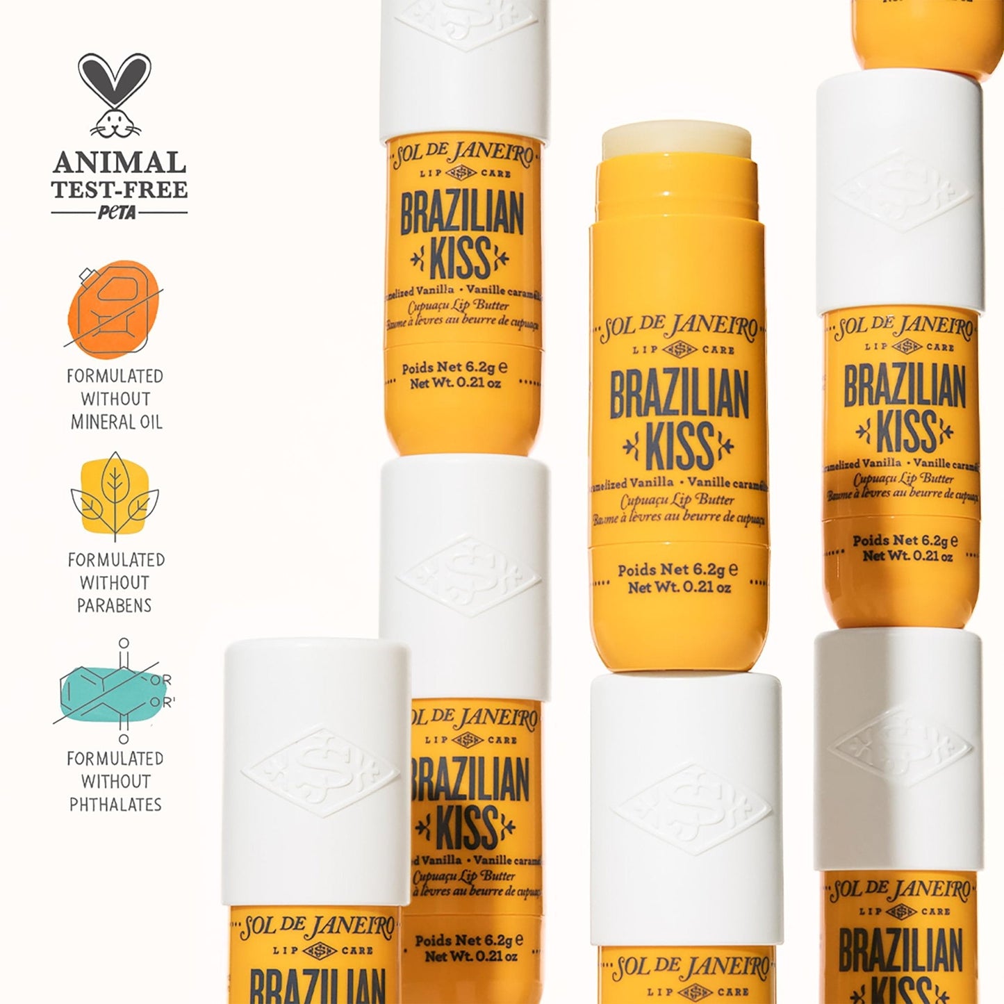 Sol de Janeiro Brazilian Kiss Vegan Formula Hydrating Lip Butter Balm - Maple Wellness Supplements