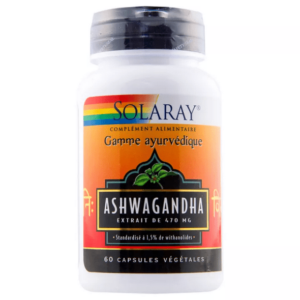 Solaray Ashwagandha Extract 470 mg 60 capsules - Maple Wellness Supplements