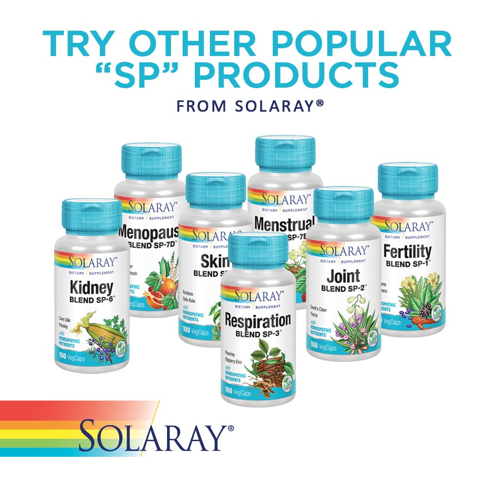 SOLARAY Female Hormone Blend SP-7C | W/Black Cohosh, Dong Quai, Passion Flower, Wild Yam & More | 100 VegCaps, 50 Serv. - Maple Wellness Supplements