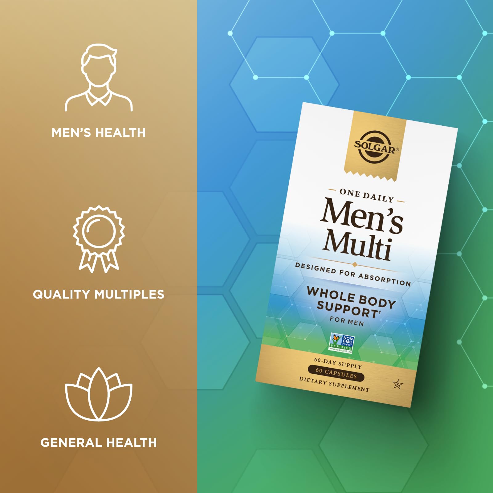 SOLGAR One a Day Women & Mens Bundle:Daily Women's Multi Whole Body Support, 60 Servings + Daily Men's Multivitamin Whole Body Support Supplement, 60 Servings - Maple Wellness Supplements