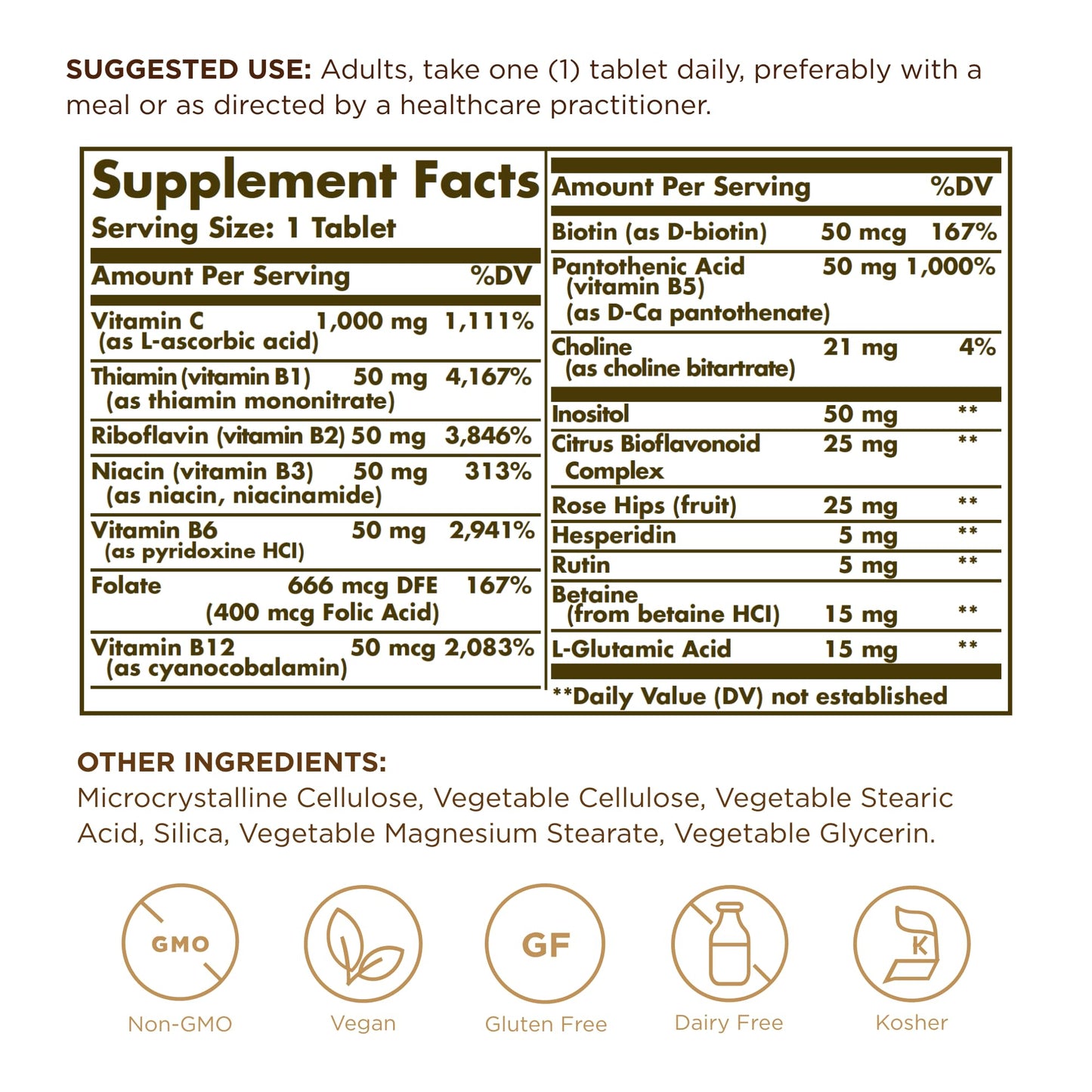 Solgar Ultimate B+C Complex Stress Formula 90 Tablets (Pack of 2) - Maple Wellness Supplements