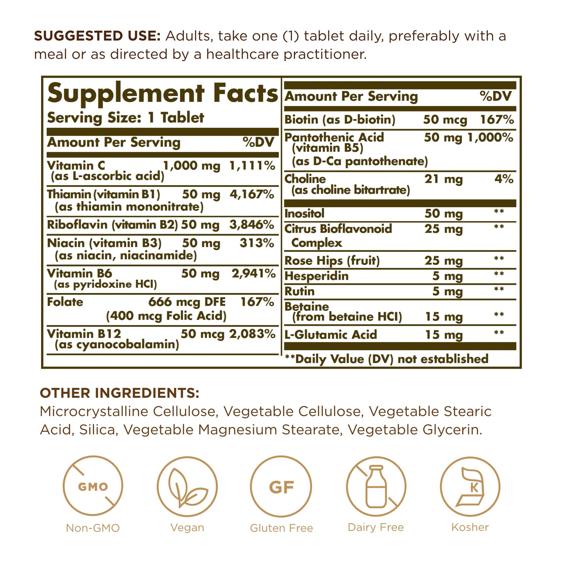 Solgar Ultimate B+C Complex Stress Formula 90 Tablets (Pack of 2) - Maple Wellness Supplements