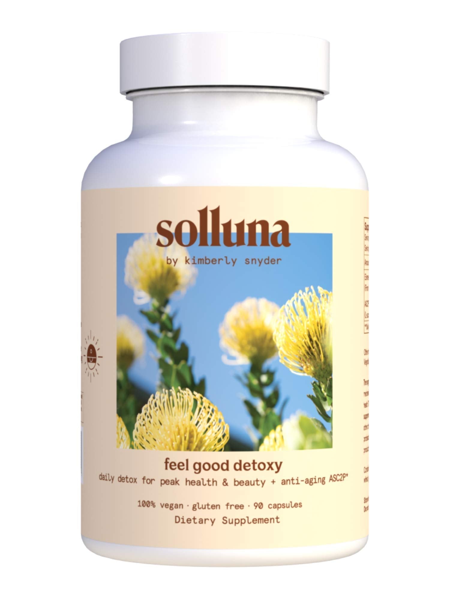 Solluna by Kimberly Snyder Oxygenated Magnesium Colon Cleanse with Asc2P — Gentle Detoxification and Bloating Relief — Fast Acting, Non-Laxative Detox for Digestive Health (90CT) Vegan & Non-GMO - Maple Wellness Supplements