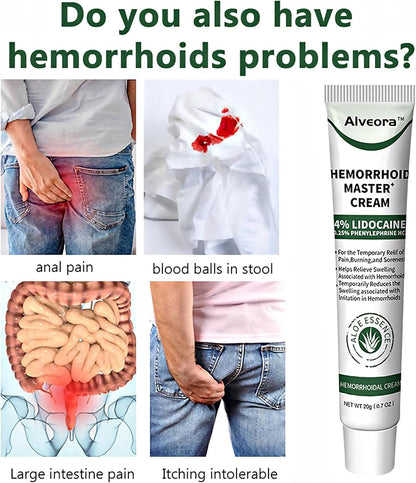 SOLUMIRA Perianal Care Cream, Hemorrhoid & Fissure Ointment with 4 Applicators, Relief Anal Pain, Itching, Swelling, Discomfort, Natural Herbs Fast Acting Ingredients - Maple Wellness Supplements