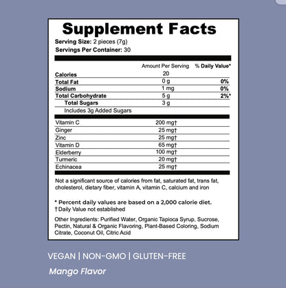 SOULBELLY Super Immunity | Remedy Vitamin Gummies for Immune Support | Vegan | Gluten-Free | Non-GMO | 60 Count - Maple Wellness Supplements