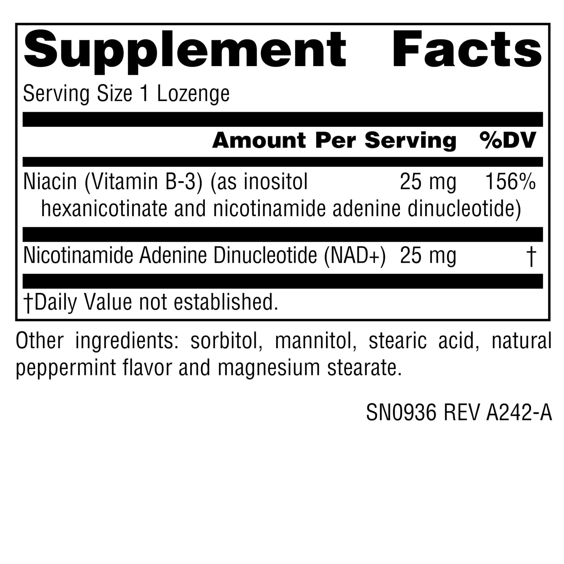 Source Naturals NAD+, Coenzymated B-3, Supports Cellular Energy*, 25 mg - 30 Lozenges - Maple Wellness Supplements