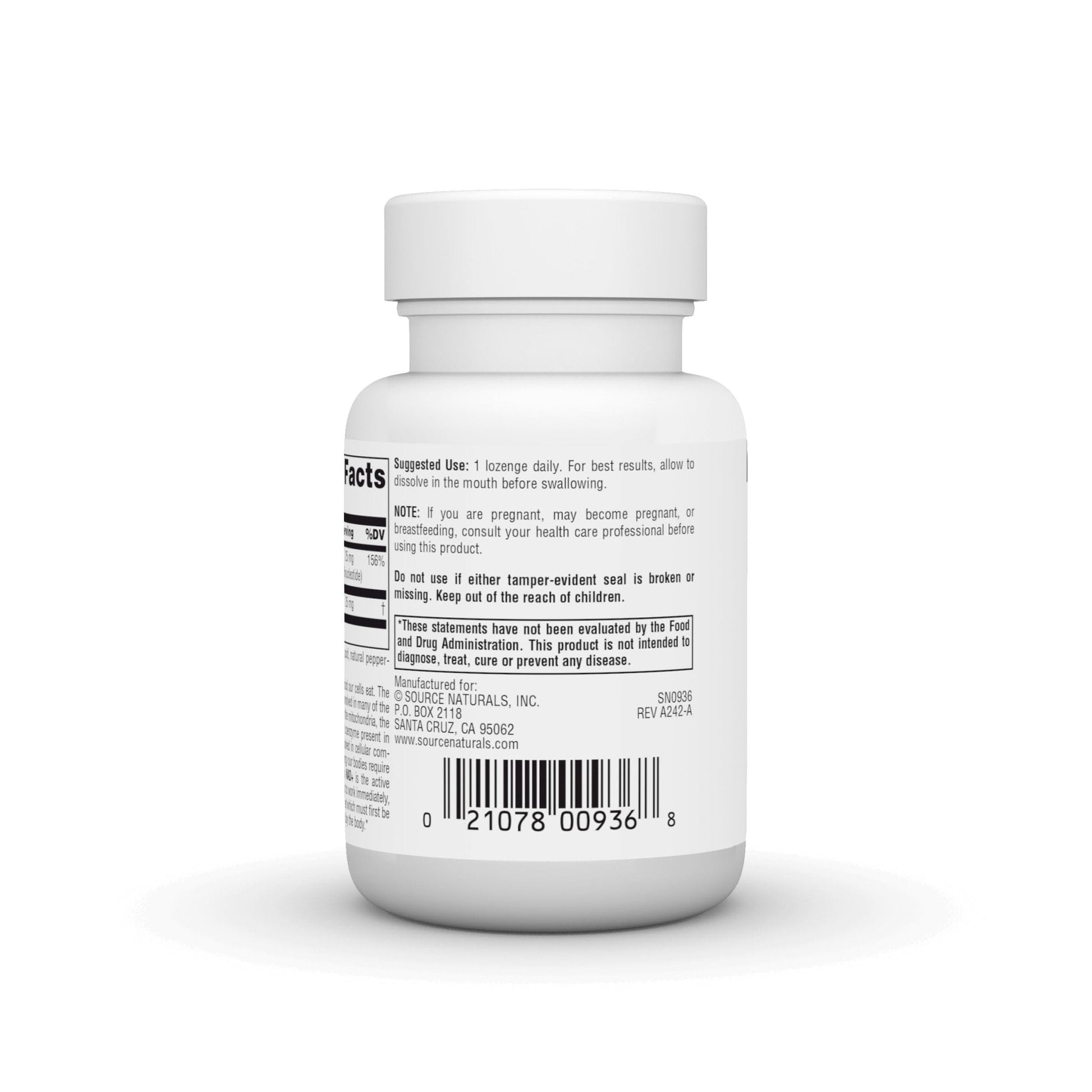 Source Naturals NAD+, Coenzymated B-3, Supports Cellular Energy*, 25 mg - 30 Lozenges - Maple Wellness Supplements