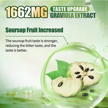 Soursop Bitters Liquid for Digestive Health,Gut Detox&Cleanse,Antioxidant,Immune Support,Skin Health-Pure 15 Herb Guanabana Tea with Black Seed,Moringa & Turmeric - Maple Wellness Supplements