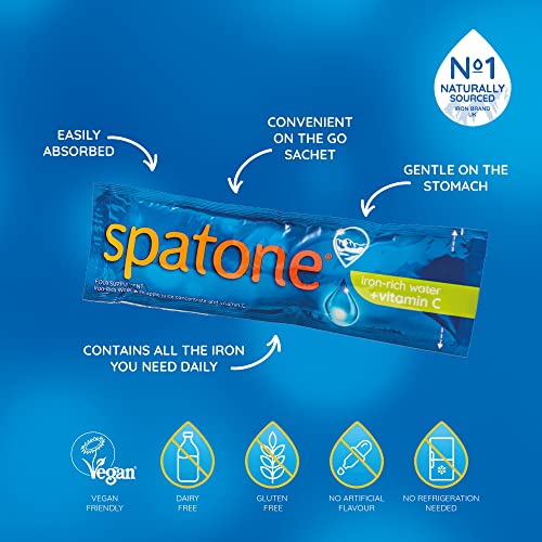 Spatone Natural Liquid Iron Supplement, Apple Flavour With Vitamin C (28 Sachets) - Maple Wellness Supplements