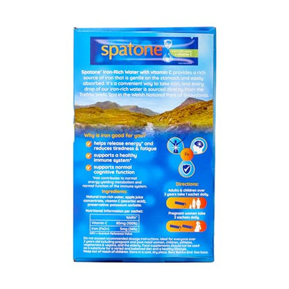 Spatone Natural Liquid Iron Supplement, Apple Flavour With Vitamin C (28 Sachets) - Maple Wellness Supplements