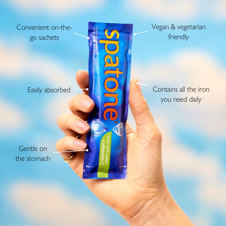 Spatone Natural Liquid Iron Supplement, Apple Flavour With Vitamin C (28 Sachets) - Maple Wellness Supplements