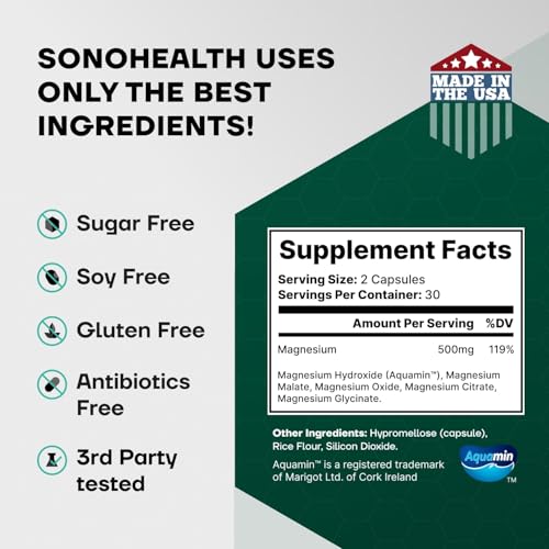 Spectrum 5 Magnesium | 5-in-1 Complex + 72 Trace Minerals for Enhanced Absorption | Irish Sea Sourced | 500mg per Serving - Maple Wellness Supplements