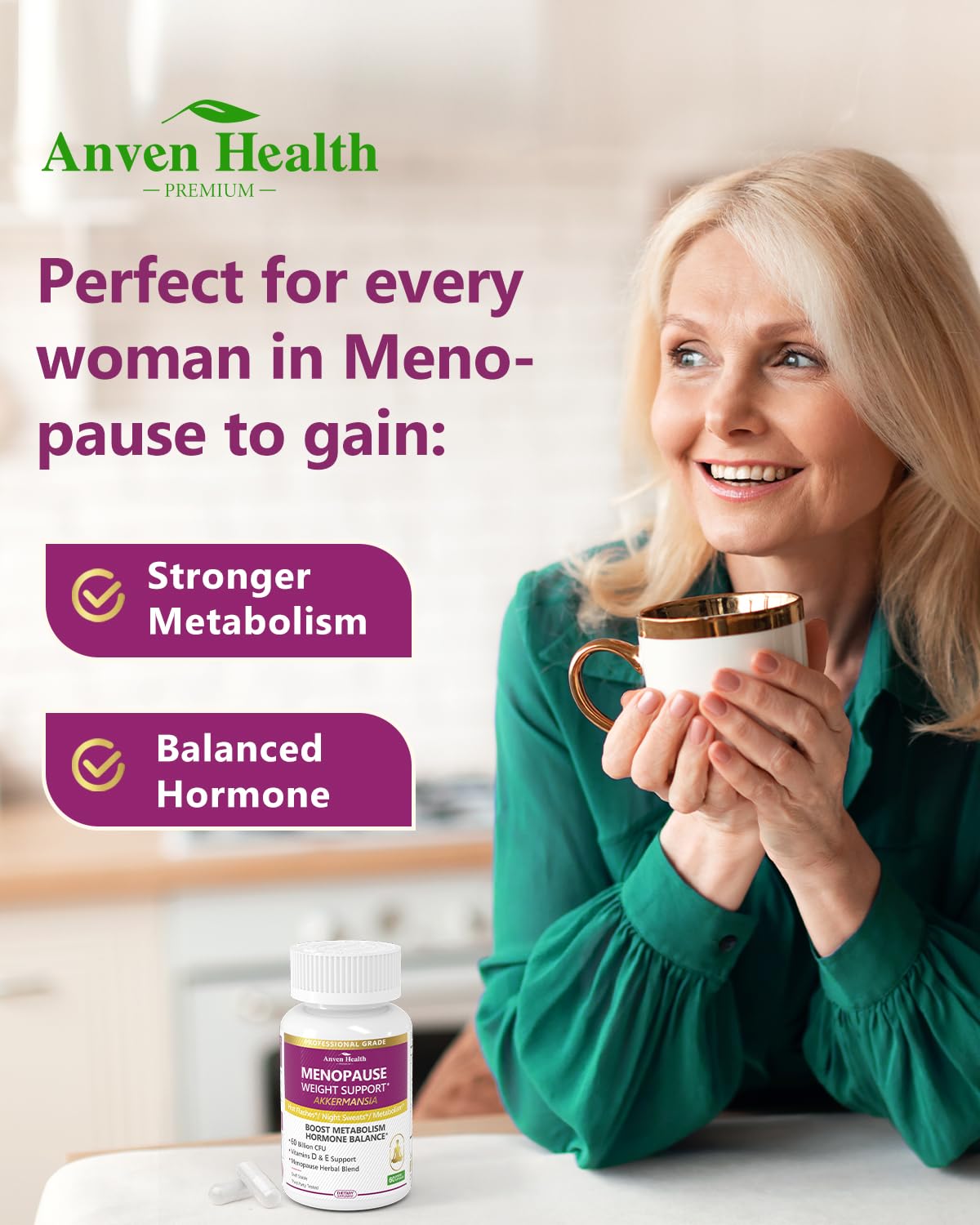 Spermidine 20mg + Fisetin 300mg + Akkermansia for Women丨Cellular Renewal, Metabolic & Gut Health - Maple Wellness Supplements