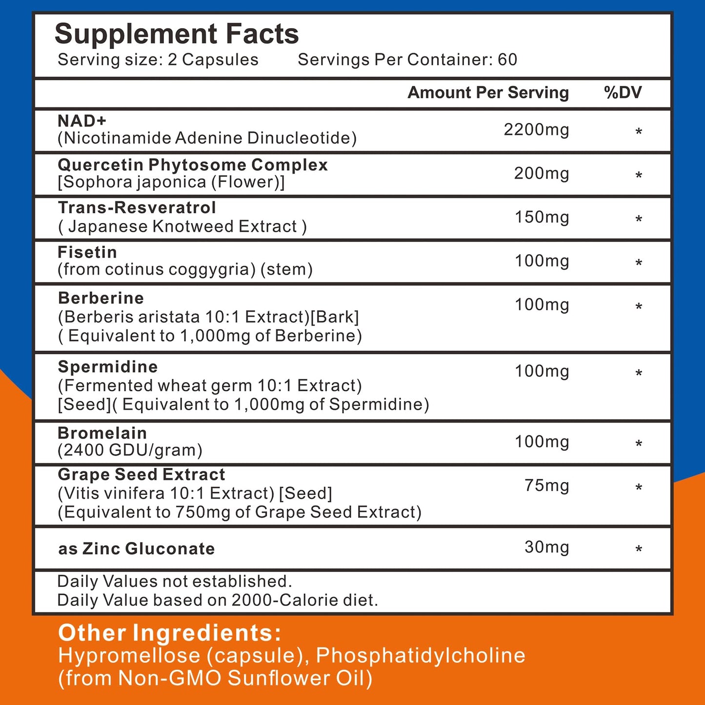 Spliferkou 2200mg Liposomal NAD+ Supplement - Enhances Cell Energy & Aging Defese, 60 Capsules - Maple Wellness Supplements