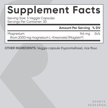 Sports Research® 90 Ct Cognitive Health Support Pack - Triple Strength Omega 3 Fish Oil EPA DHA Fatty Acids from Single-Source Wild Alaskan Pollock & Magtein Magnesium L-Threonate for Memory, Focus - Maple Wellness Supplements