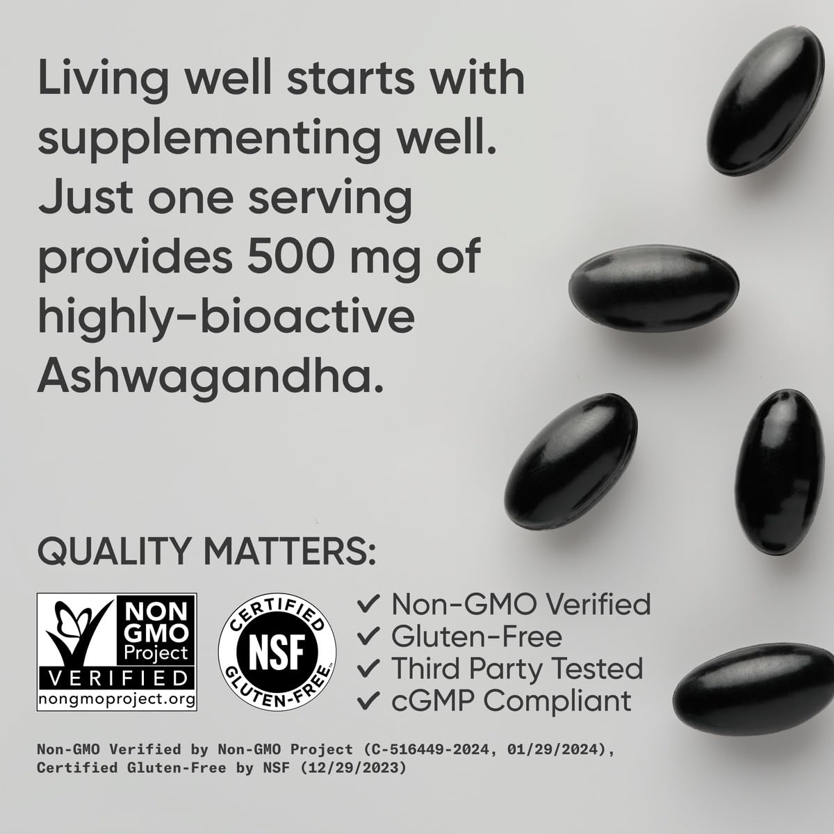 Sports Research® Ashwagandha Softgels with Coconut MCT Oil - Natural Ayurvedic Adaptogen Made with Shoden® Ashwa for Relaxation, Calm & Sleep Support - Gluten Free & Vegan Friendly - 120 Count - Maple Wellness Supplements