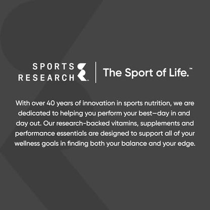 Sports Research Creatine Monohydrate - Gain Lean Muscle, Improve Performance - Maple Wellness Supplements